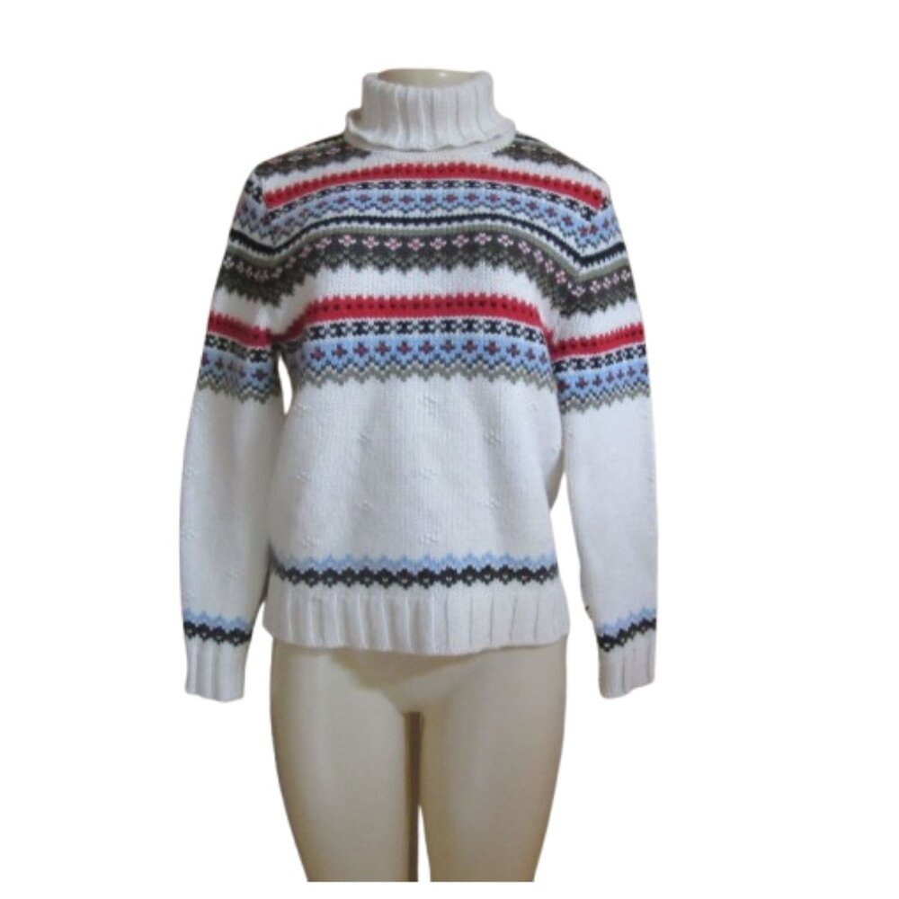 Flli Campagnolo Nordic Wool Blend Turtleneck in Size Small